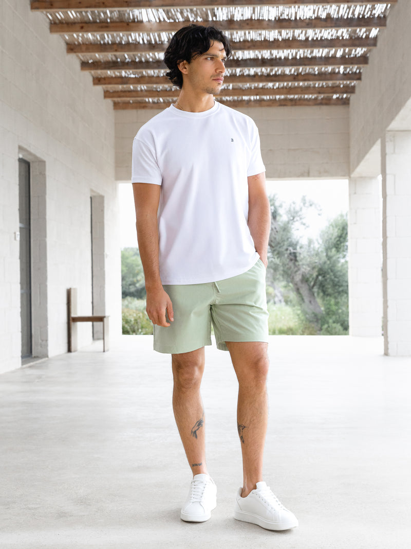 Jude Relaxed Linen Shorts - Sage Green