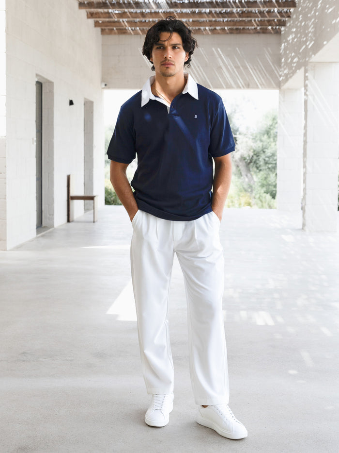 Ander Relaxed Polo Shirt - Navy