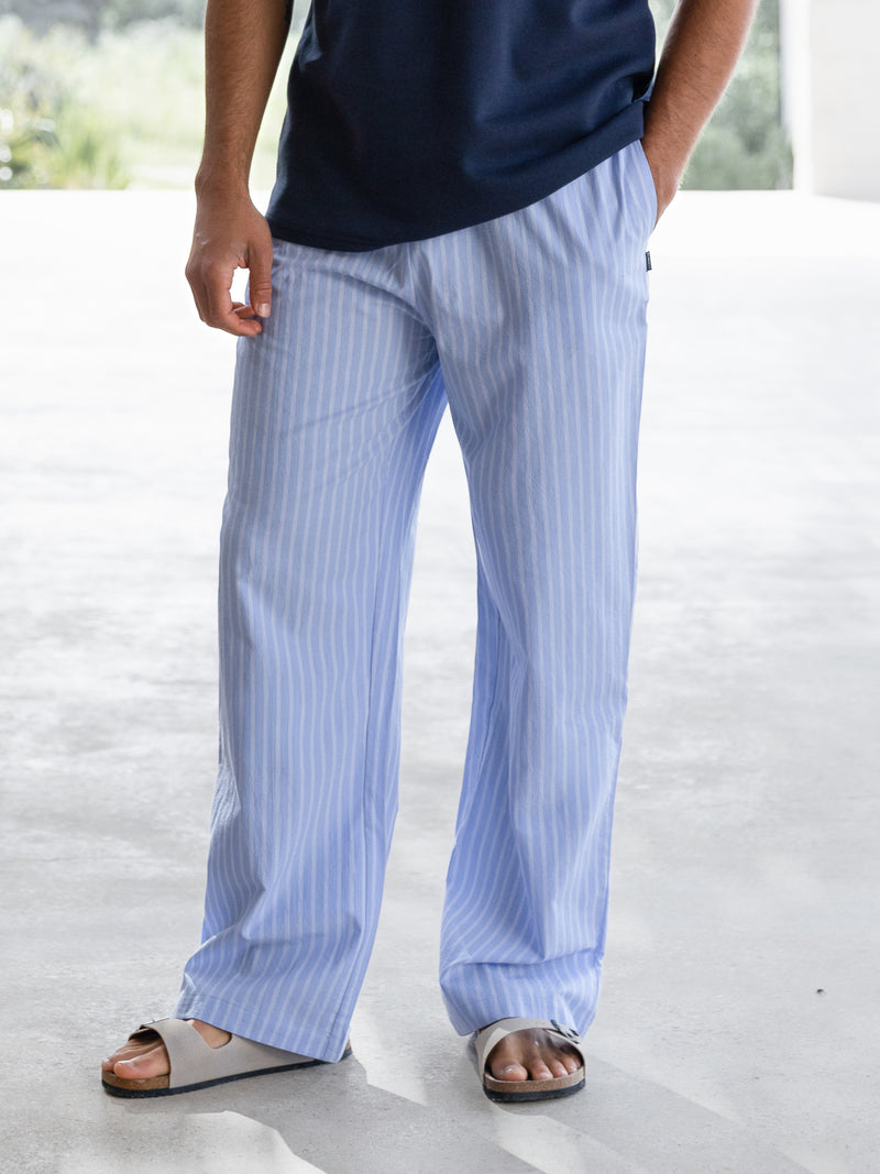 Jonah Relaxed Stripe Trousers - Blue