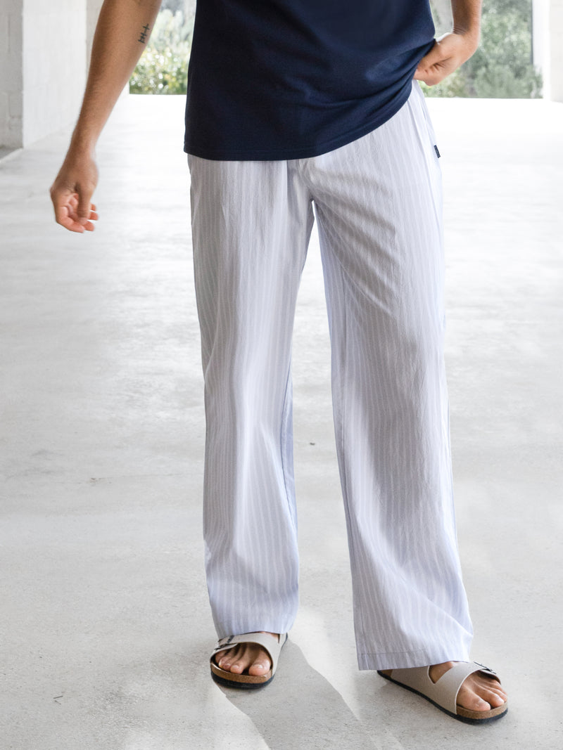 Jonah Relaxed Stripe Trousers - Grey