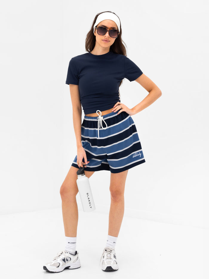 Skye Stripe Shorts - Blue Mix