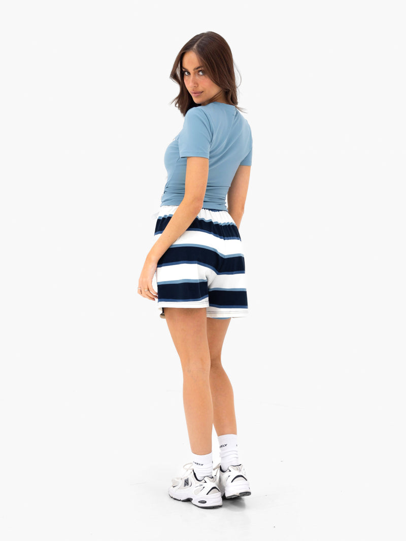 Skye Stripe Shorts - Navy Mix