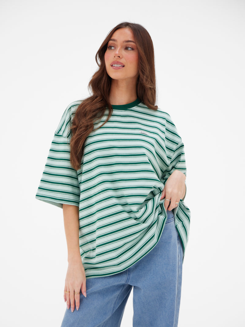 Sasha Stripe T-Shirt - Green Stripe