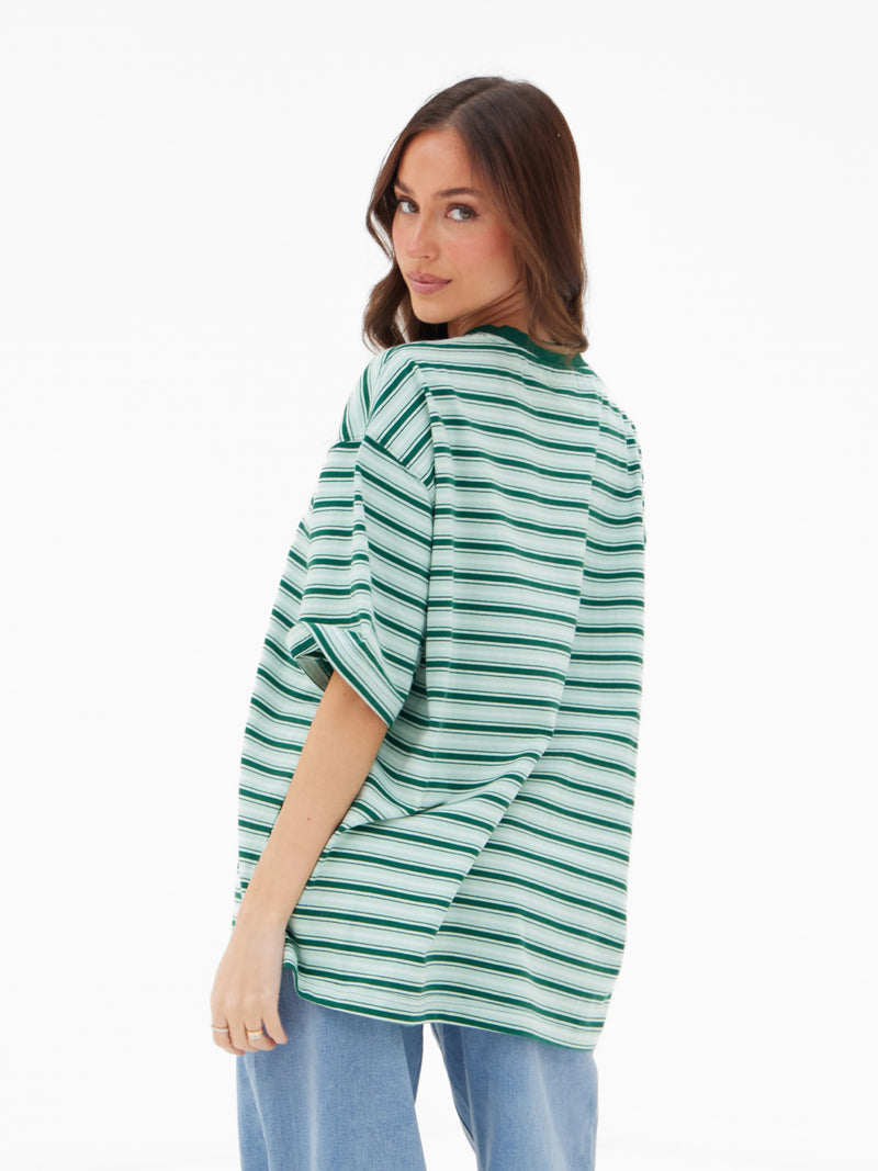 Sasha Stripe T-Shirt - Green Stripe
