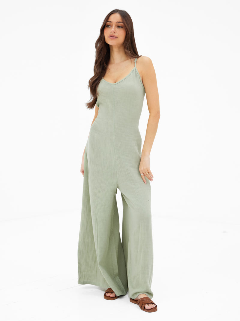 Mila Jumpsuit - Soft Sage