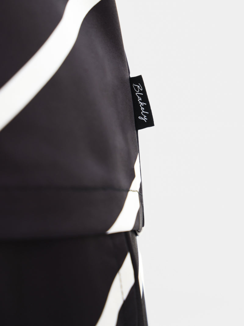 Thalia Satin Vest - Black Stripe