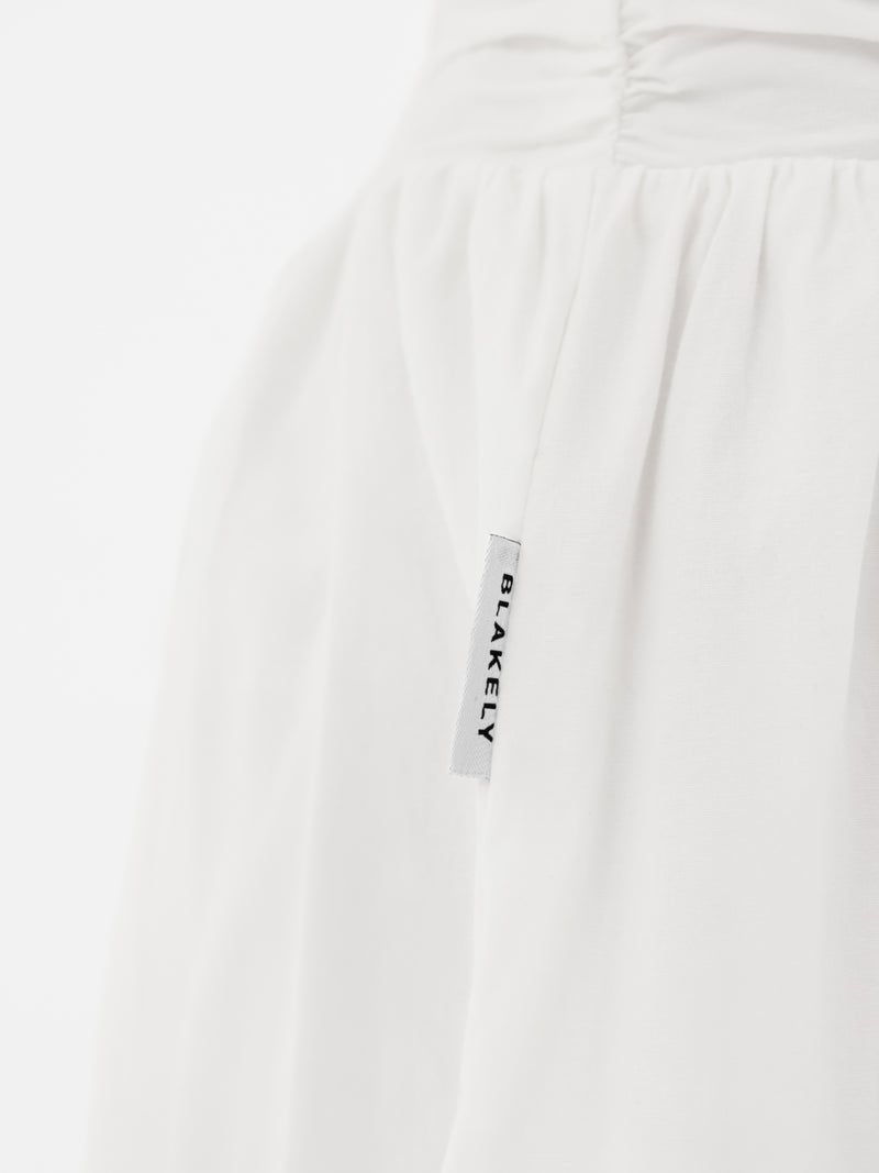 Kaia Poplin Maxi Dress - White