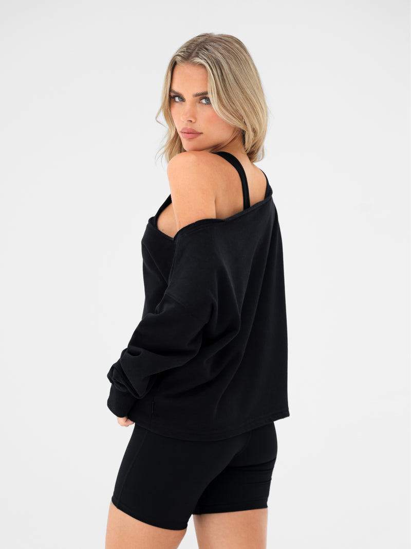 Ultimate Off The Shoulder Jumper - Black