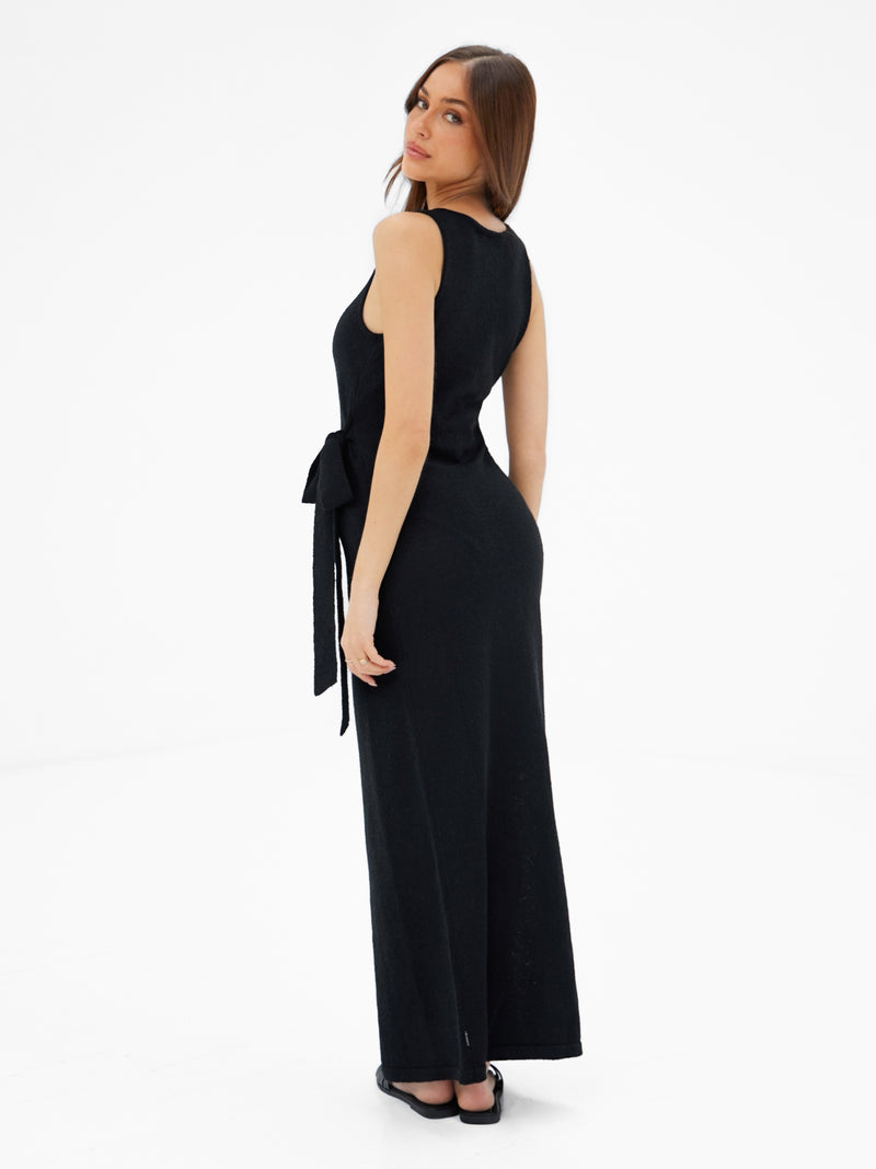 long cloth tied around dress shoulder to waist women name Buy Blakely Womens Black Mae Tied Waist Dress