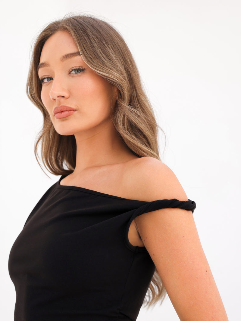 Solea Twist Top - Black