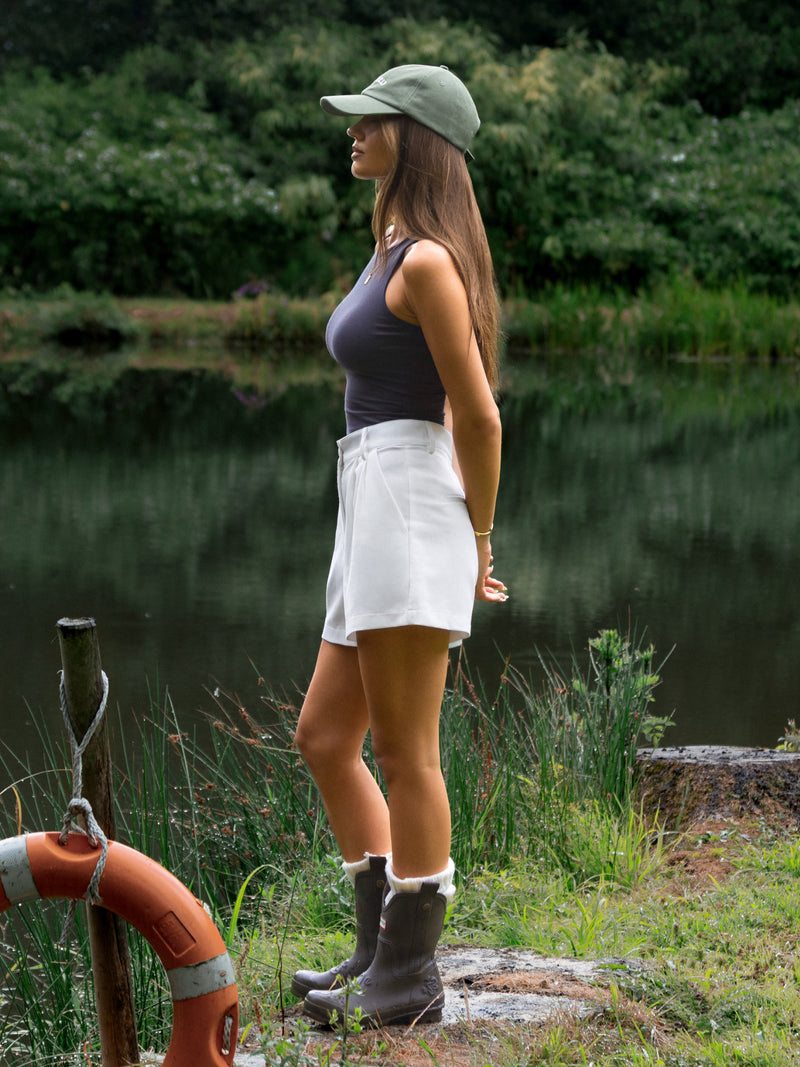 Blakely Basic Tailored Shorts - White