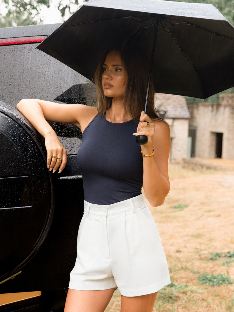 Blakely Basic Tailored Shorts - White
