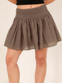 Ava Mini Skirt - Warm Brown