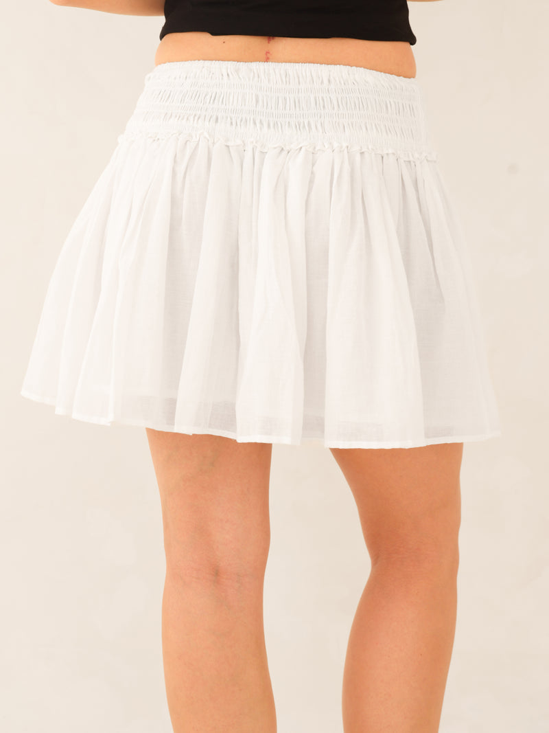 Ava Mini Skirt - White