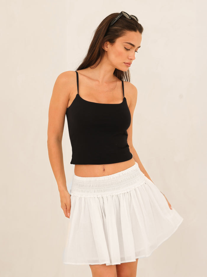 Ava Mini Skirt - White