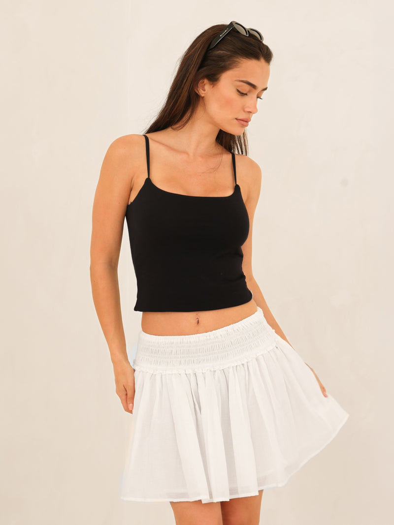 Ava Mini Skirt - White