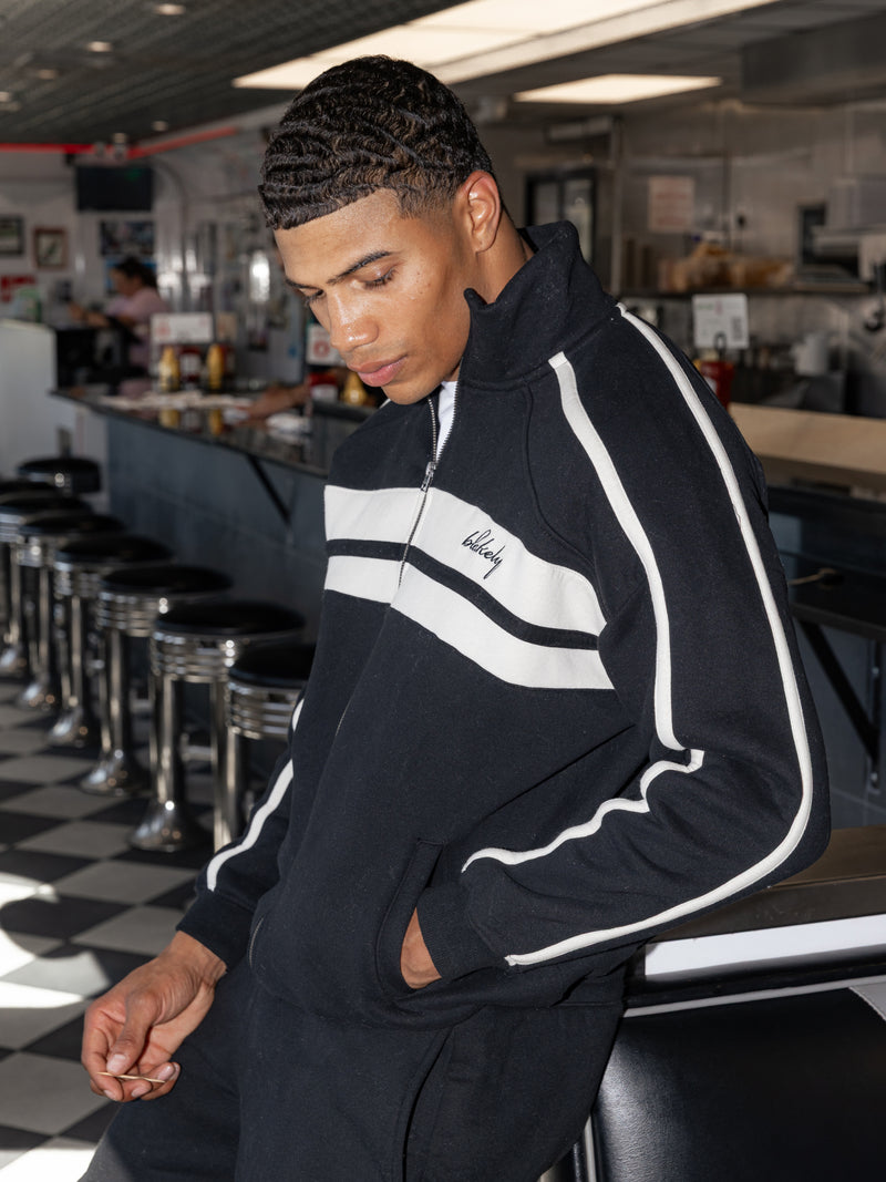 Milo Full Zip Jumper - Black