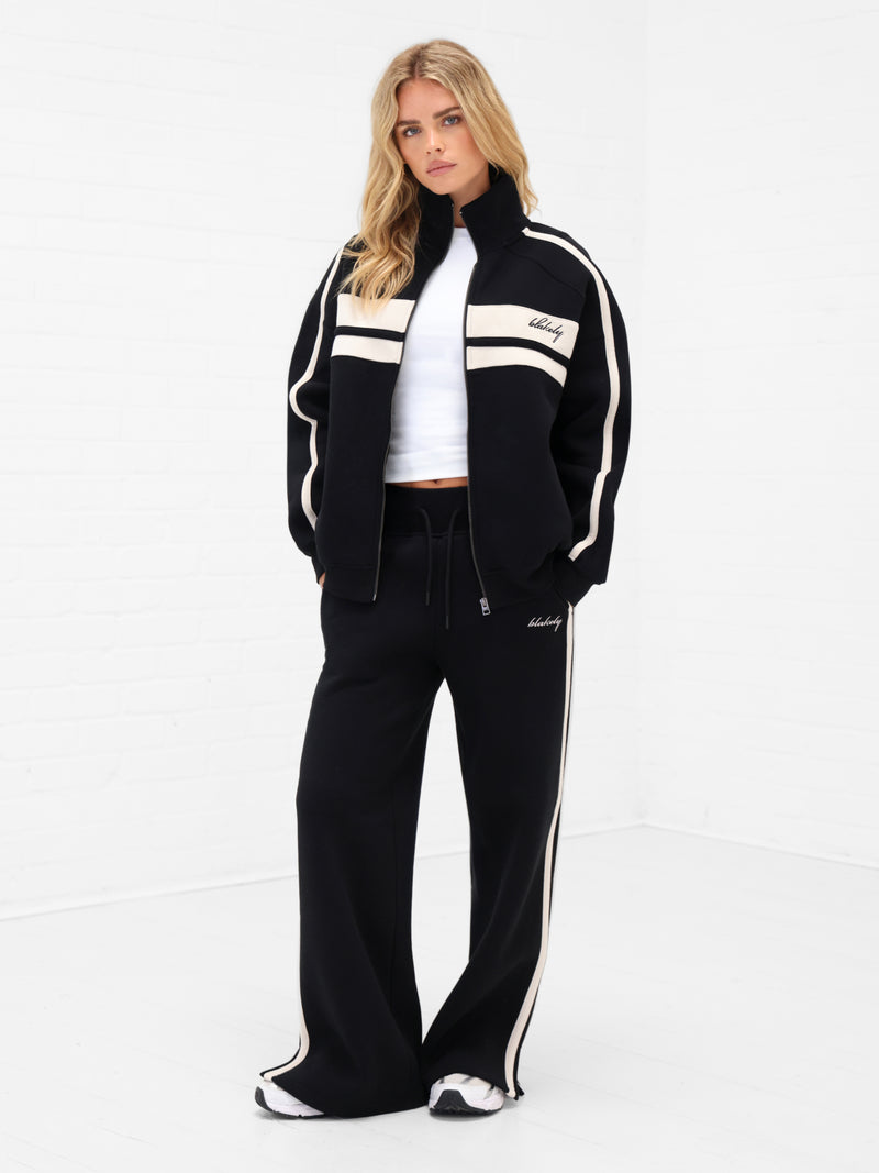 Yasmin Full Zip Jumper - Black