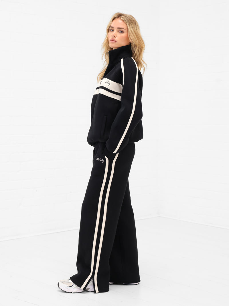 Yasmin Full Zip Jumper - Black