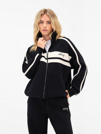 Yasmin Full Zip Jumper - Black