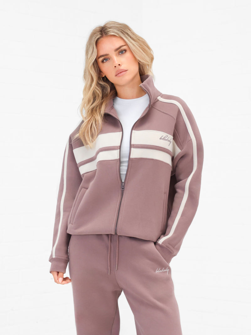 Yasmin Full Zip Jumper - Dusty Pink