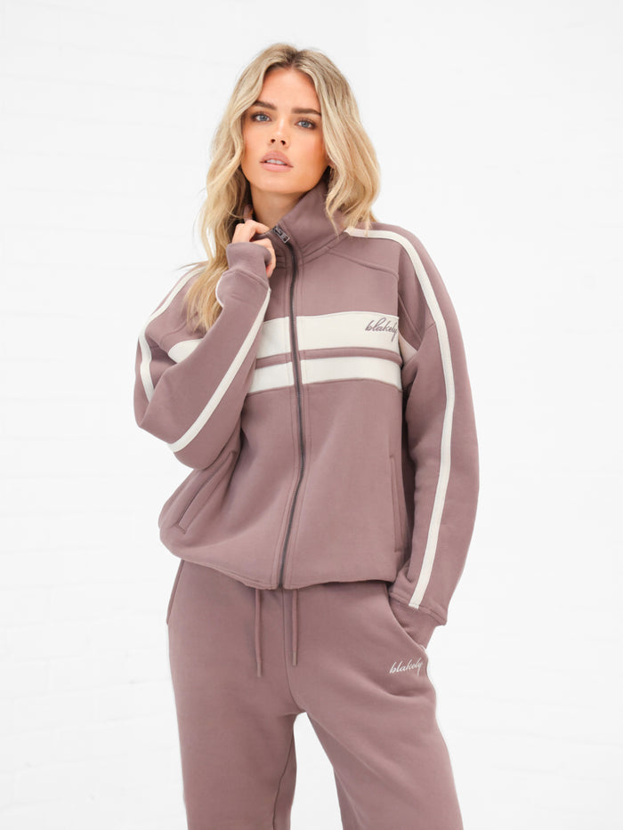 Yasmin Full Zip Jumper - Dusty Pink