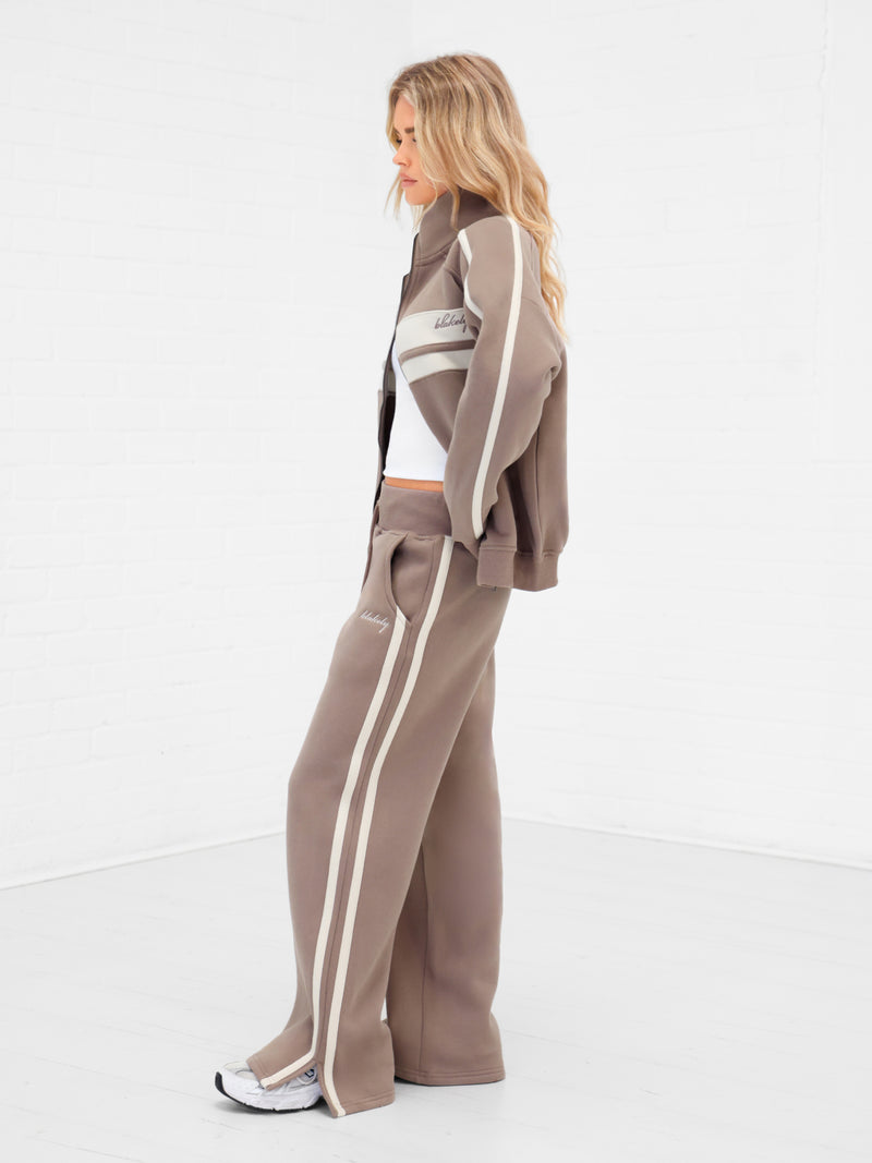 Yasmin Full Zip Jumper - Soft Brown