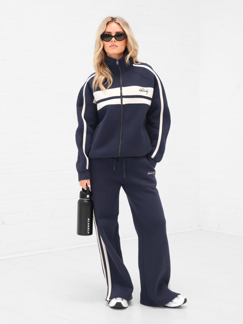 Yasmin Full Zip Jumper - True Navy