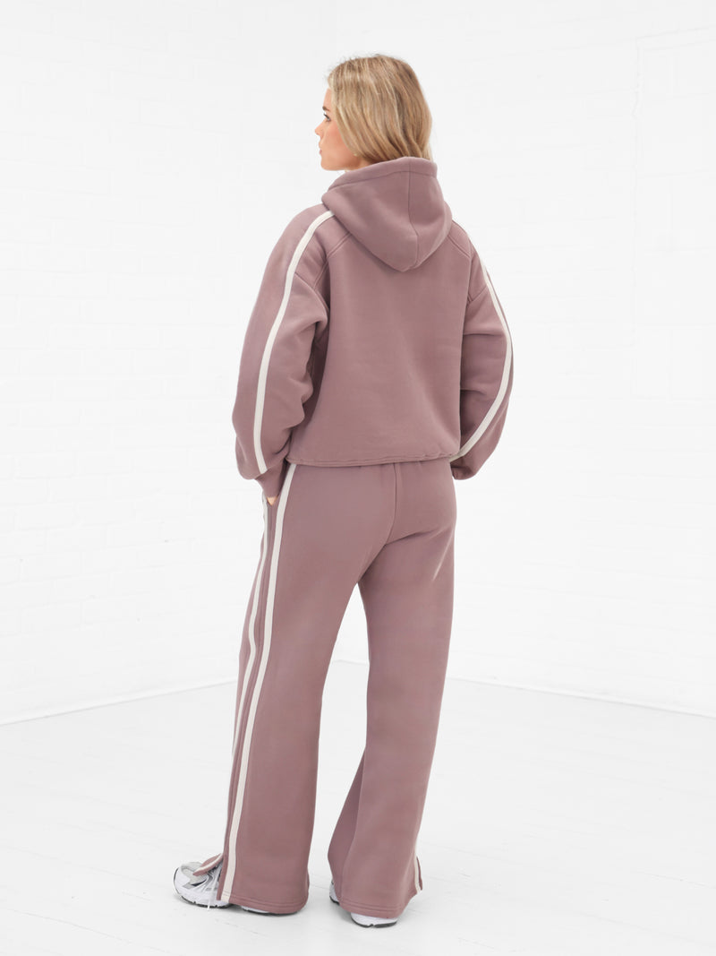 Yasmin 1/4 Zip Hoodie - Dusty Pink