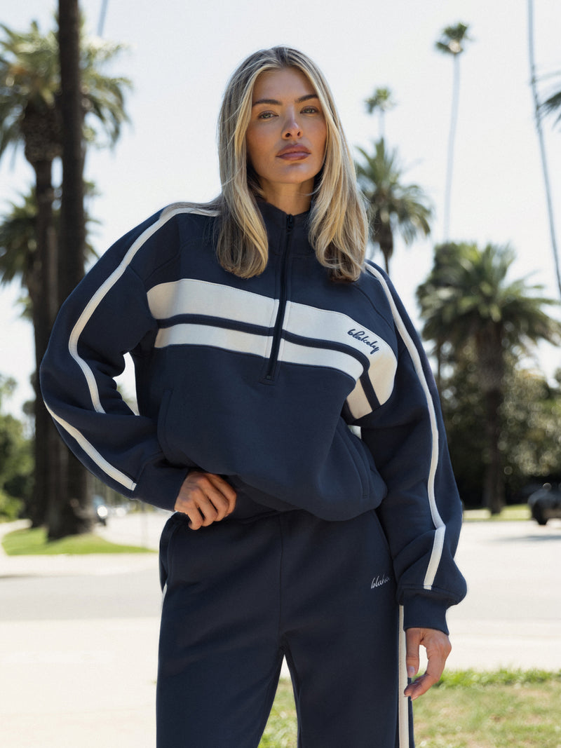 Yasmin 1/4 Zip Hoodie - True Navy