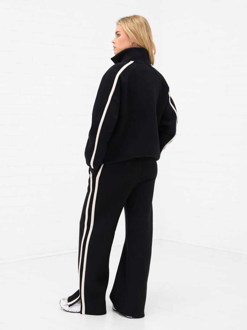 Yasmin Wide Leg Sweatpants - Black