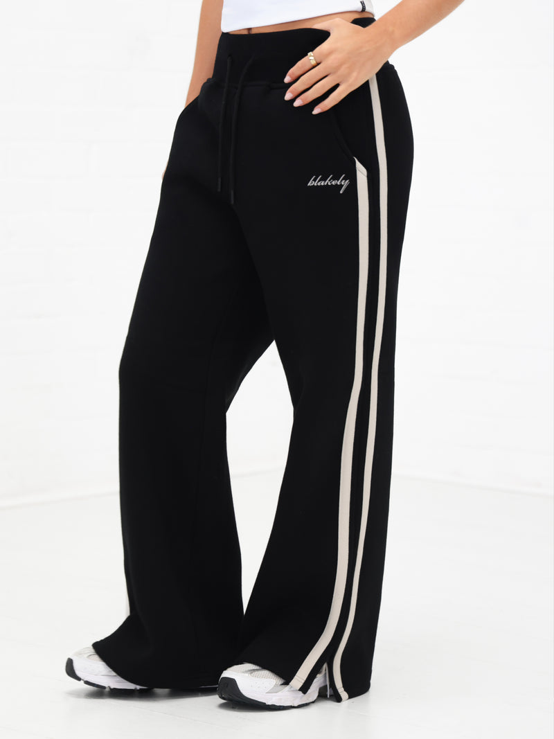 Yasmin Wide Leg Sweatpants - Black
