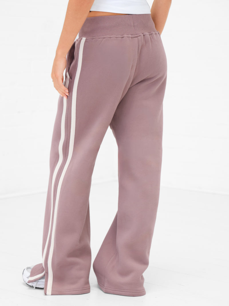 Yasmin Wide Leg Sweatpants - Dusty Pink