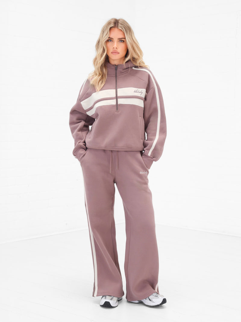 Yasmin Wide Leg Sweatpants - Dusty Pink