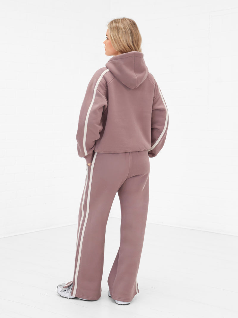 Yasmin Wide Leg Sweatpants - Dusty Pink