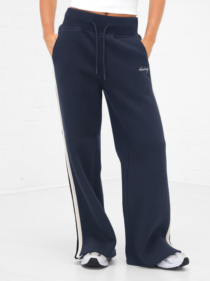 Yasmin Wide Leg Sweatpants - True Navy