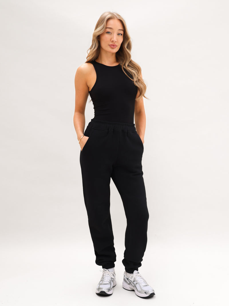 Blakely Basic Racerback Bodysuit - Black