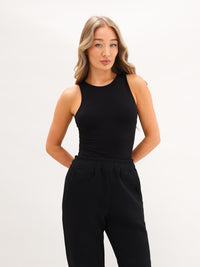 Blakely Basic Racerback Bodysuit - Black