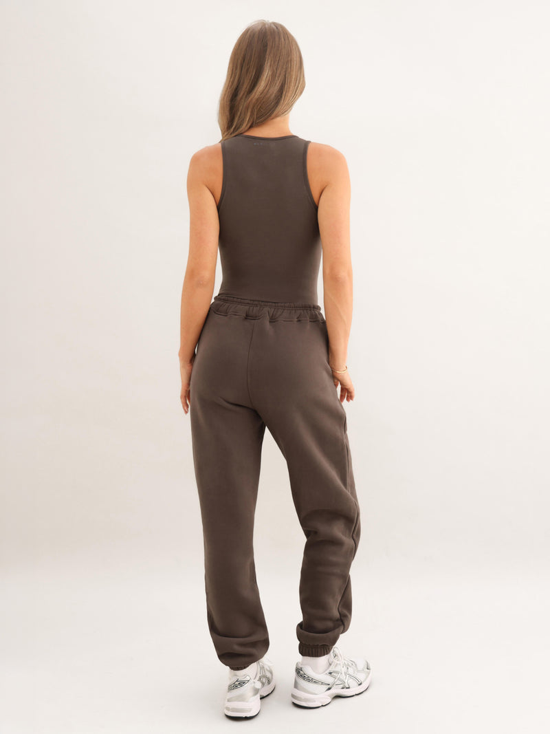 Blakely Basic Racerback Bodysuit - Cocoa Brown