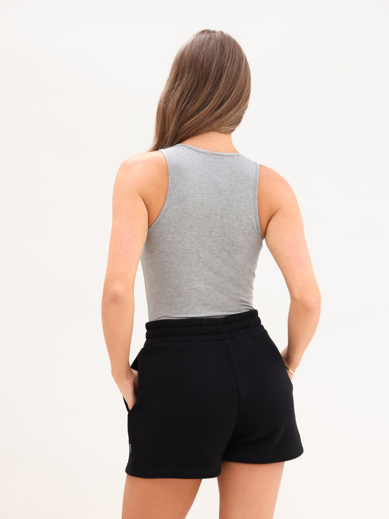 Blakely Basic Racerback Bodysuit - Marl Grey