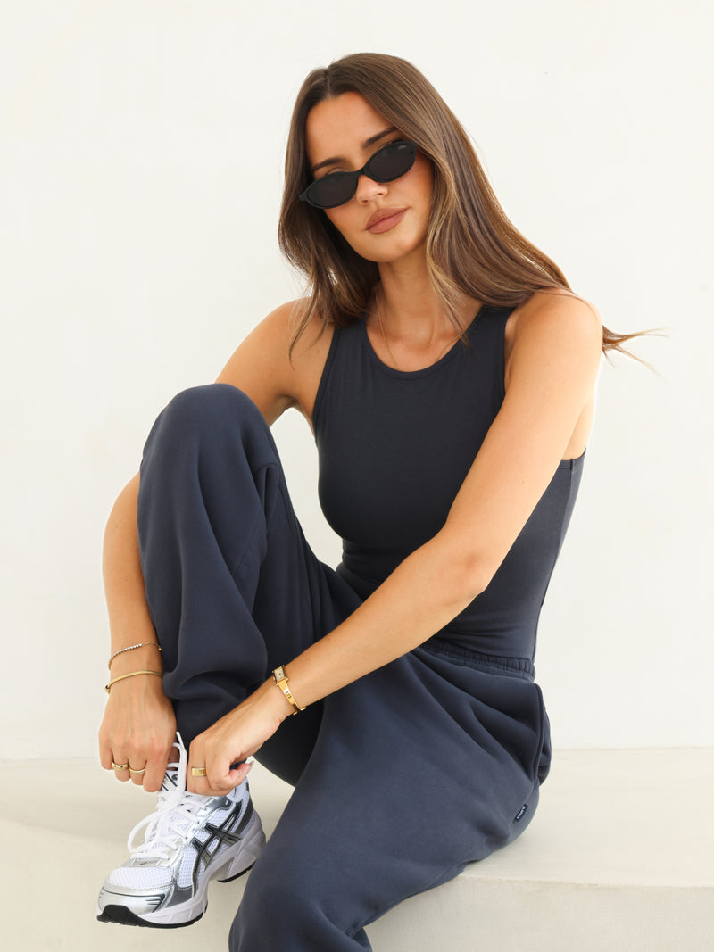 Blakely Basic Racerback Bodysuit - True Navy