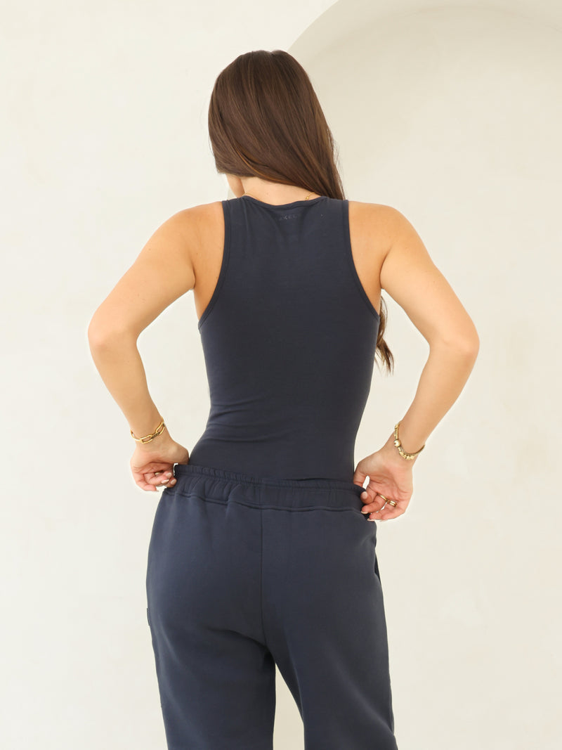 Blakely Basic Racerback Bodysuit - True Navy
