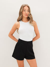 Blakely Basic Racerback Bodysuit - White