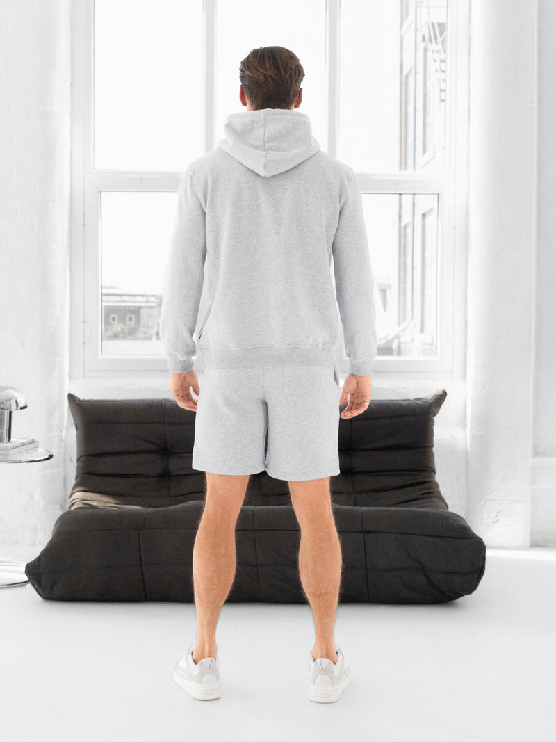 Blakely Basic Fitted Hoodie - Marl Grey