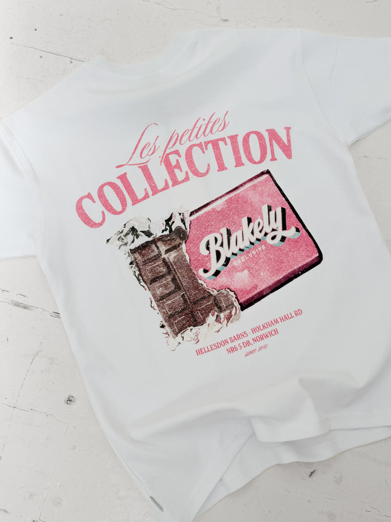 Colby Chocolate Print Relaxed T-Shirt - White & Pink