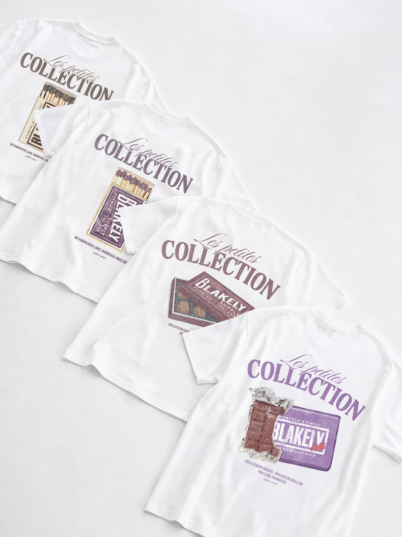 Mylo Matchbox Print Relaxed T-Shirt - White & Purple