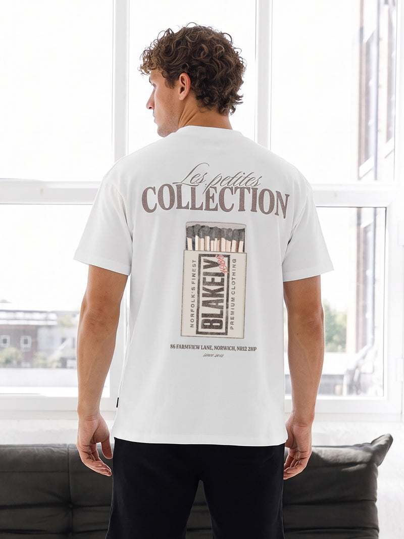 Mylo Matchbox Print Relaxed T-Shirt - White & Brown