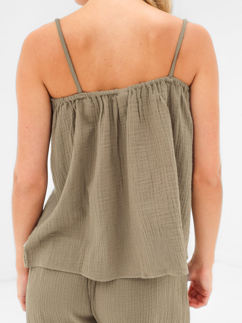 Mila Cami Top - Taupe