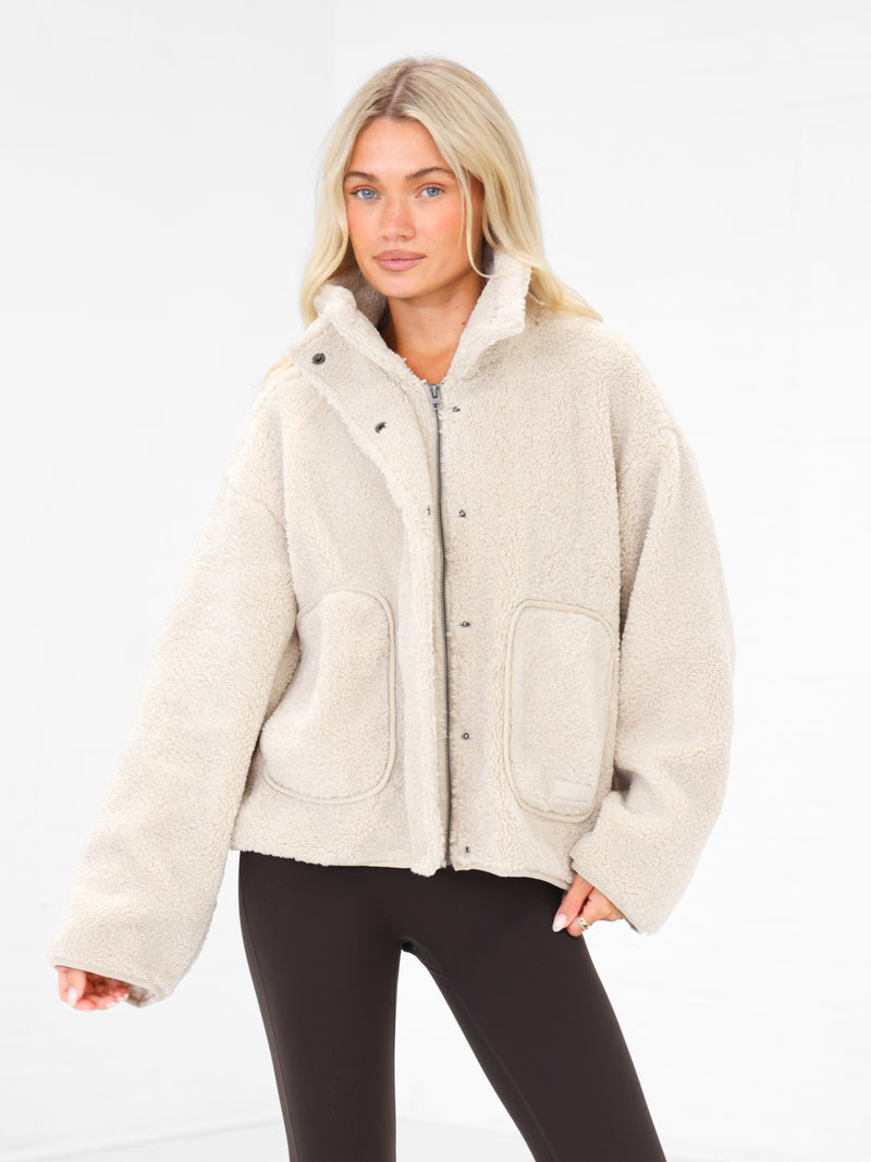 Borg Oversized Jacket - Cream
