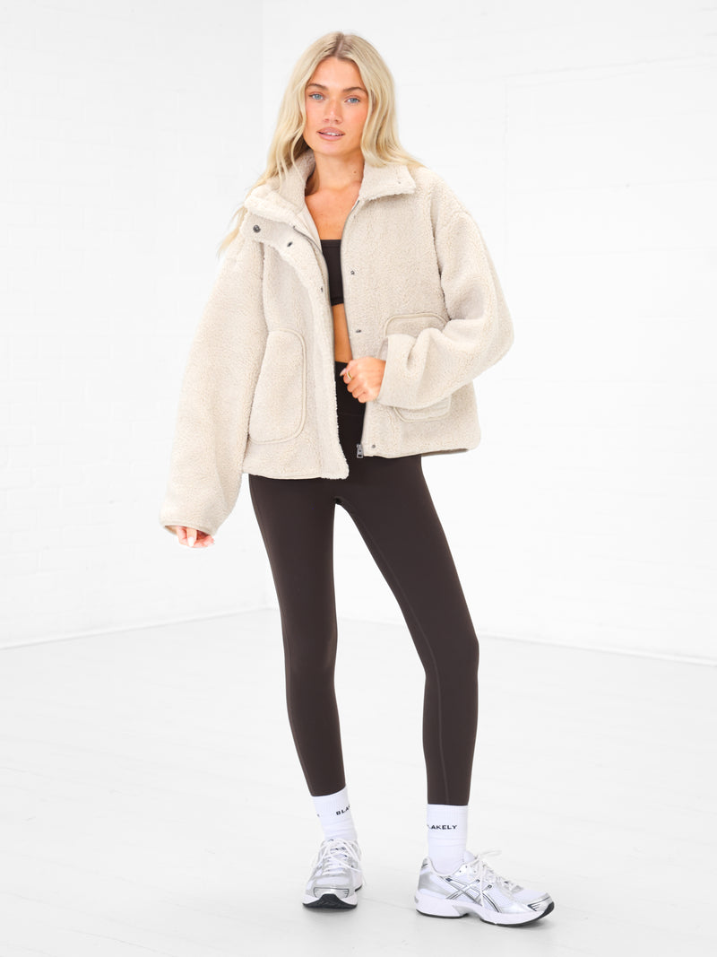 Borg Oversized Jacket - Cream